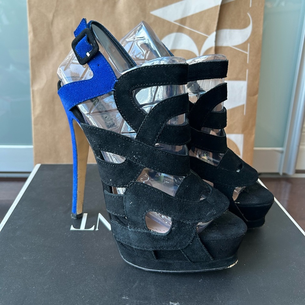 Shoemint Black/Blue Heels